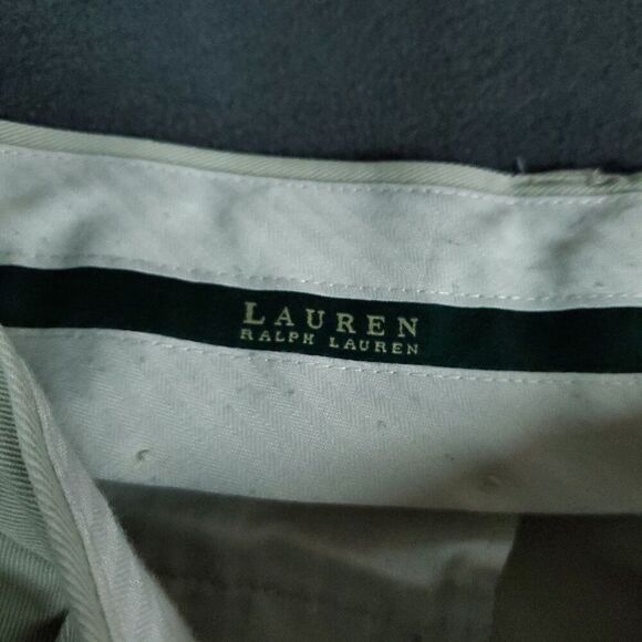 Lauren Ralph Lauren Pants Men's 34x29 Lot Of 2 Khaki Preppy 100% Cotton Cuffed - Picture 6 of 13